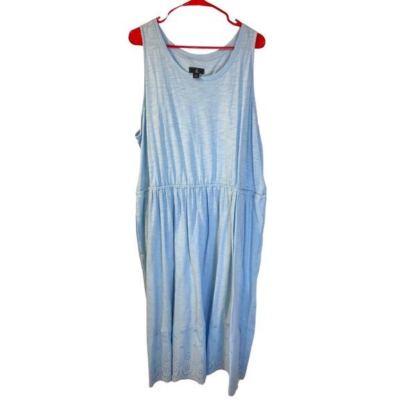 Jason Wu Tiered Pastel Sundress Plus Size 2X Pastel Blue Summer Vacation Beach - Picture 1 of 7